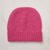 Woollen Beanie Hat In Pink