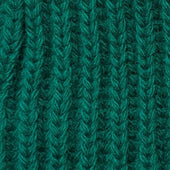 Soft Lambswool Heavy Knit Hat in Emerald