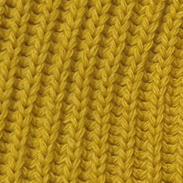 Soft Lambswool Heavy Knit Hat In Yellow