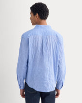 Textured Voile Button-Up Shirt | Open Air Plaid