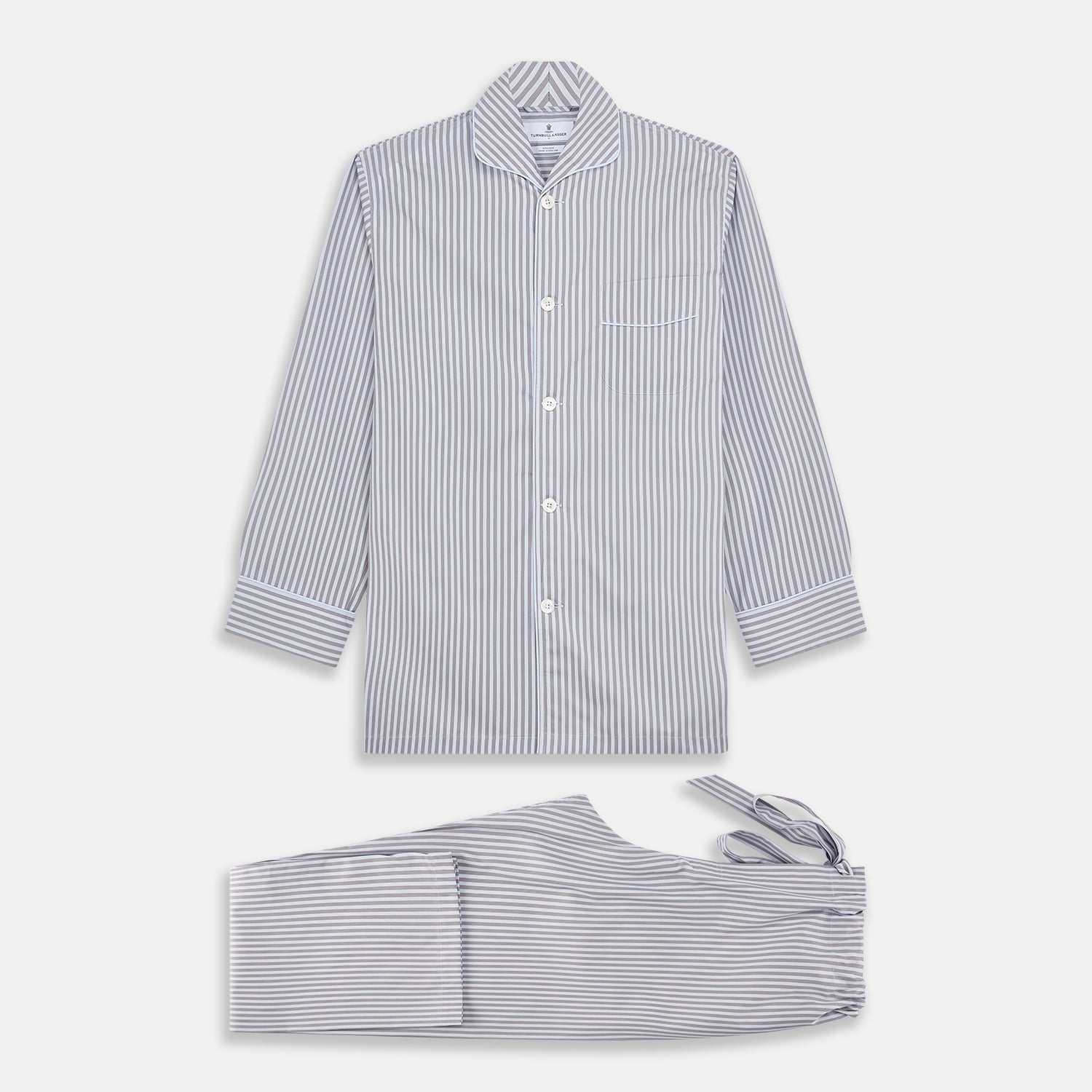 Pale Multi Stripe Cotton Quin Pyjamas