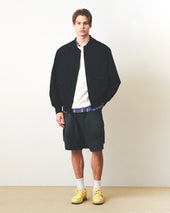 Tender Blouson Jacket Linen Check