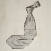 Mini Spots Silk Woven Tie In Natural