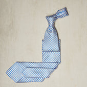 Small Floral Print Tie In Off White