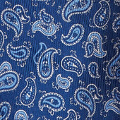 Paisley Printed Tie In Dark Blue