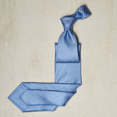 Geometric Square Repeat Printed Tie In Light Blue