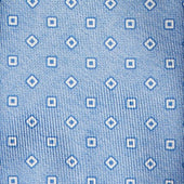 Geometric Square Repeat Printed Tie In Light Blue