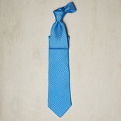 Small Spot Printed Tie In Light Blue