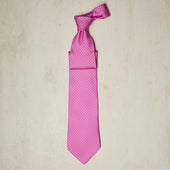Small Spot Printed Tie In Pink
