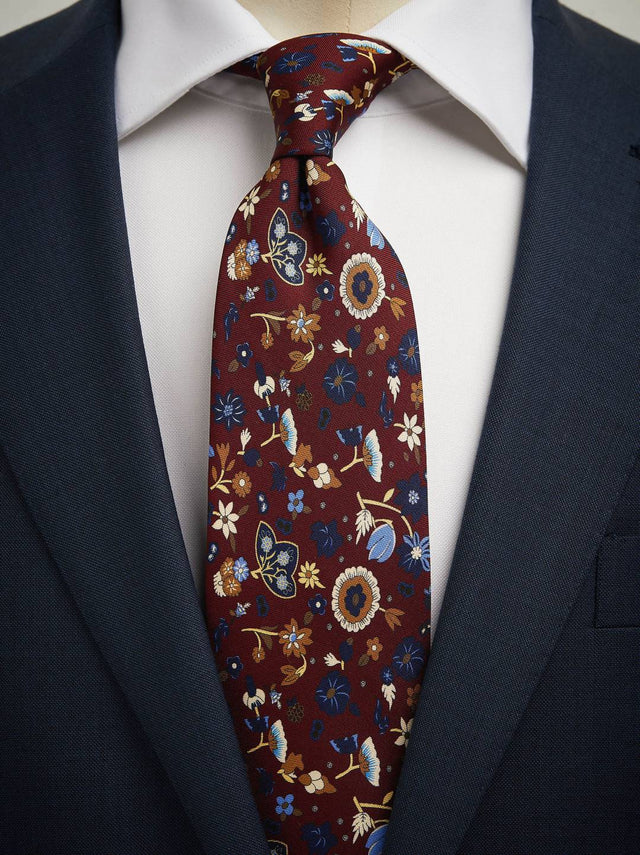 Burgundy Tie Floral