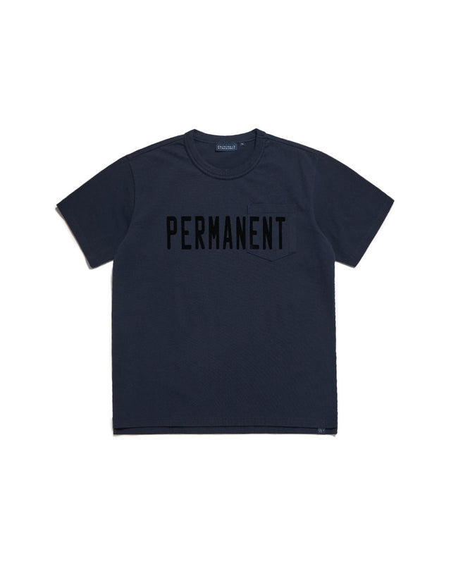 FLOCKING ONE POCKET T-SHIRTS / NAVY