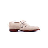Single Buckle Monk With Hand Stitched Apron In Beige Sand