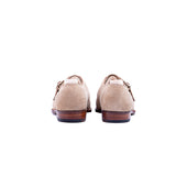 Single Buckle Monk With Hand Stitched Apron In Beige Sand