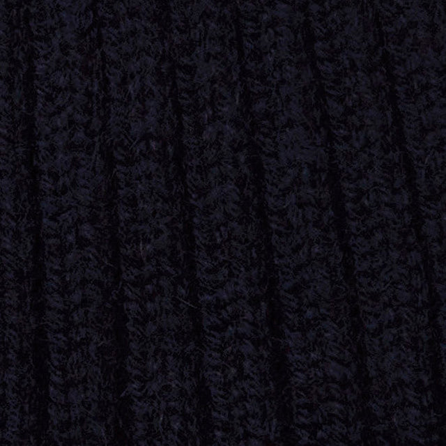 Ribbed Cashmere Knitted Hat In Dark Navy