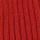 Ribbed Cashmere Knitted Hat In Red