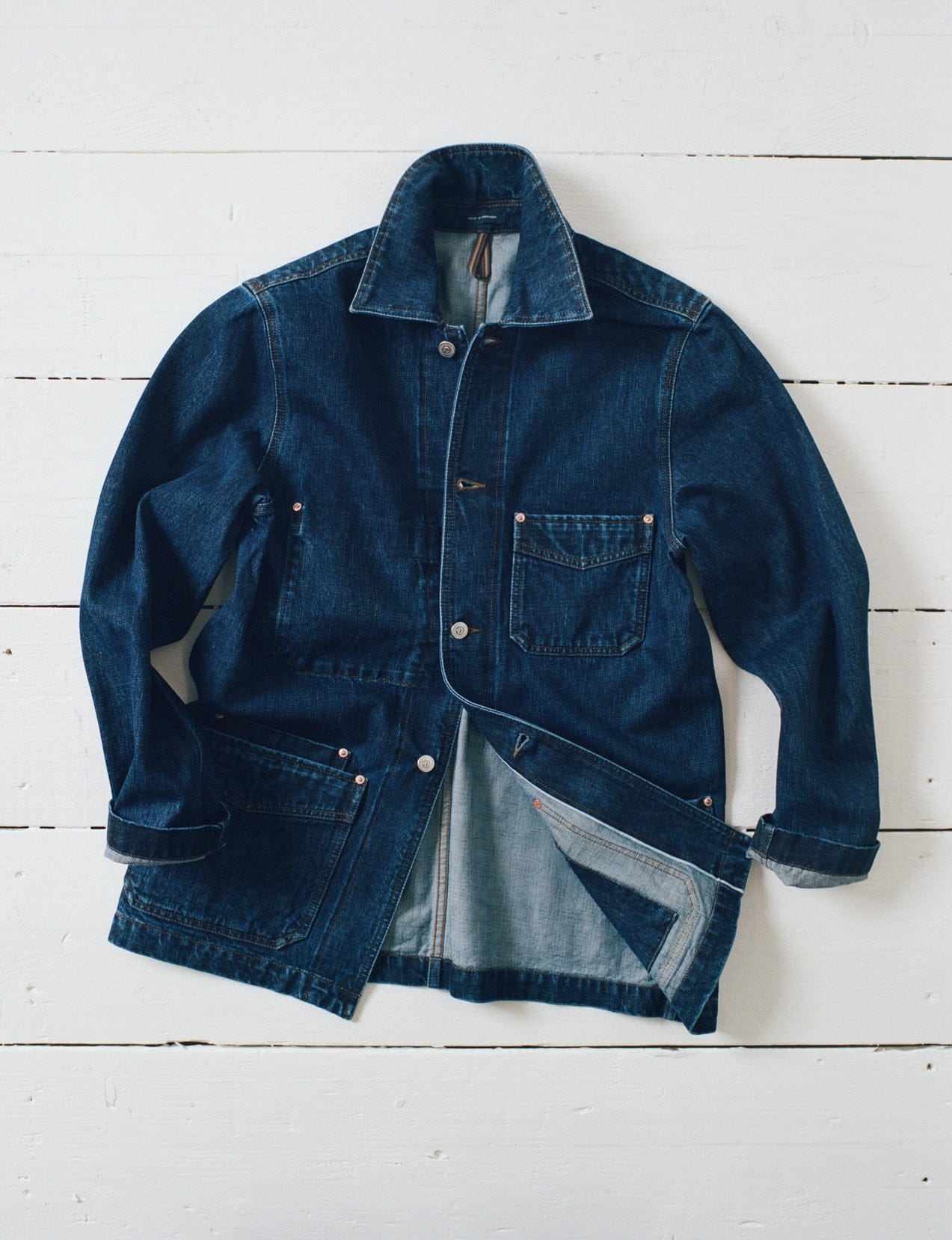 Wash Selvedge Denim Five Pocket Chore Jacket