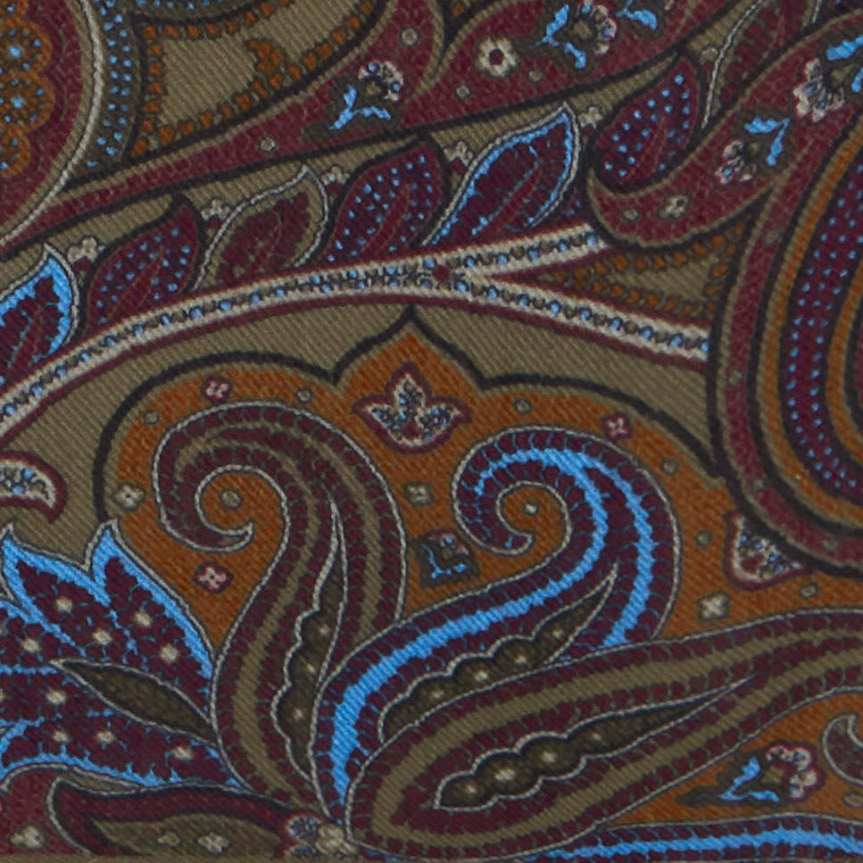 Printed Paisley Pocket Square In