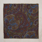Printed Paisley Pocket Square In