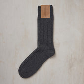 Soft Shetland And Cashmere Socks In Grey