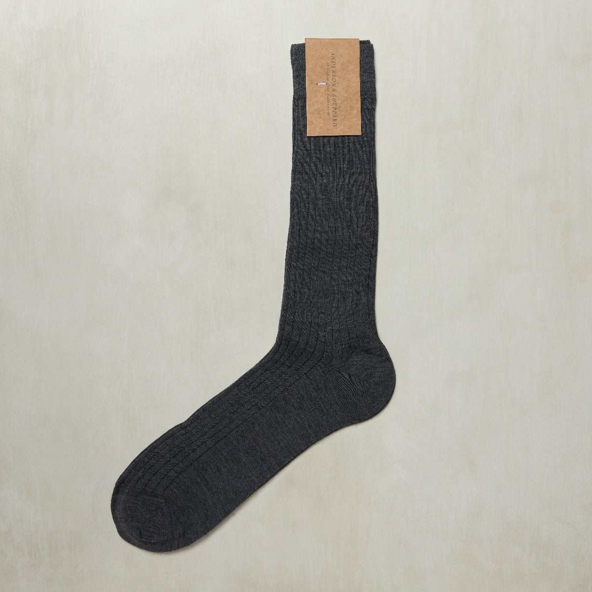 Ribbed Extrafine Merino Socks In Grey