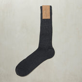 Ribbed Extrafine Merino Socks in Grey