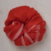 Lightweight Checked Cashmere Scarf In Red