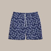 Floral Print Swimming Shorts In Navy