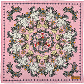 Renaissance Wool / Silk Pocket Square - Pink - 40x40cm