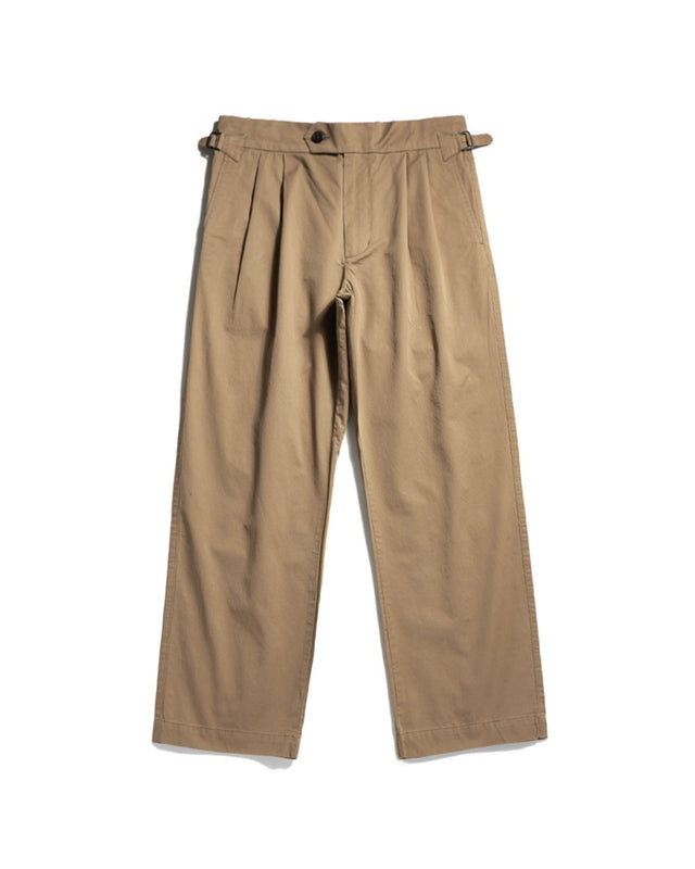 TWO PLEATS COMFORT PANTS / KHAKI