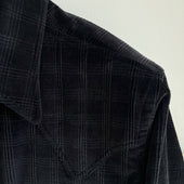 Deadstock Plaid Corduroy Sawtooth Western Shirt