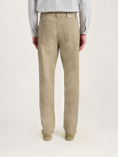 The Five Pocket Trouser Dark Beige Stretch Cotton