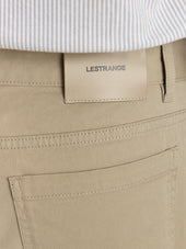 The Five Pocket Trouser Dark Beige Stretch Cotton