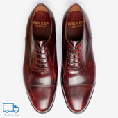 Straight Tip Oxford - Burgundy Museum Calf - Chip Last - RTW