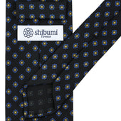 Shibumi Flower Printed Silk Tie Hand Rolled