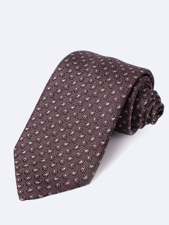 Benjamin Disraeli Tie – Brown / White