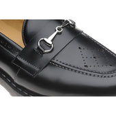 Wildsmith Model Penny mens rubber-soled loafers in black hi shine