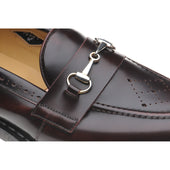 Wildsmith Model Penny mens rubber-soled loafers in burgundy rub off