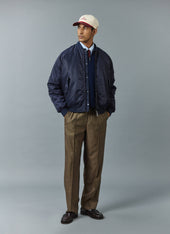 Grounds Relaxed Trousers Herringbone Wool Oak