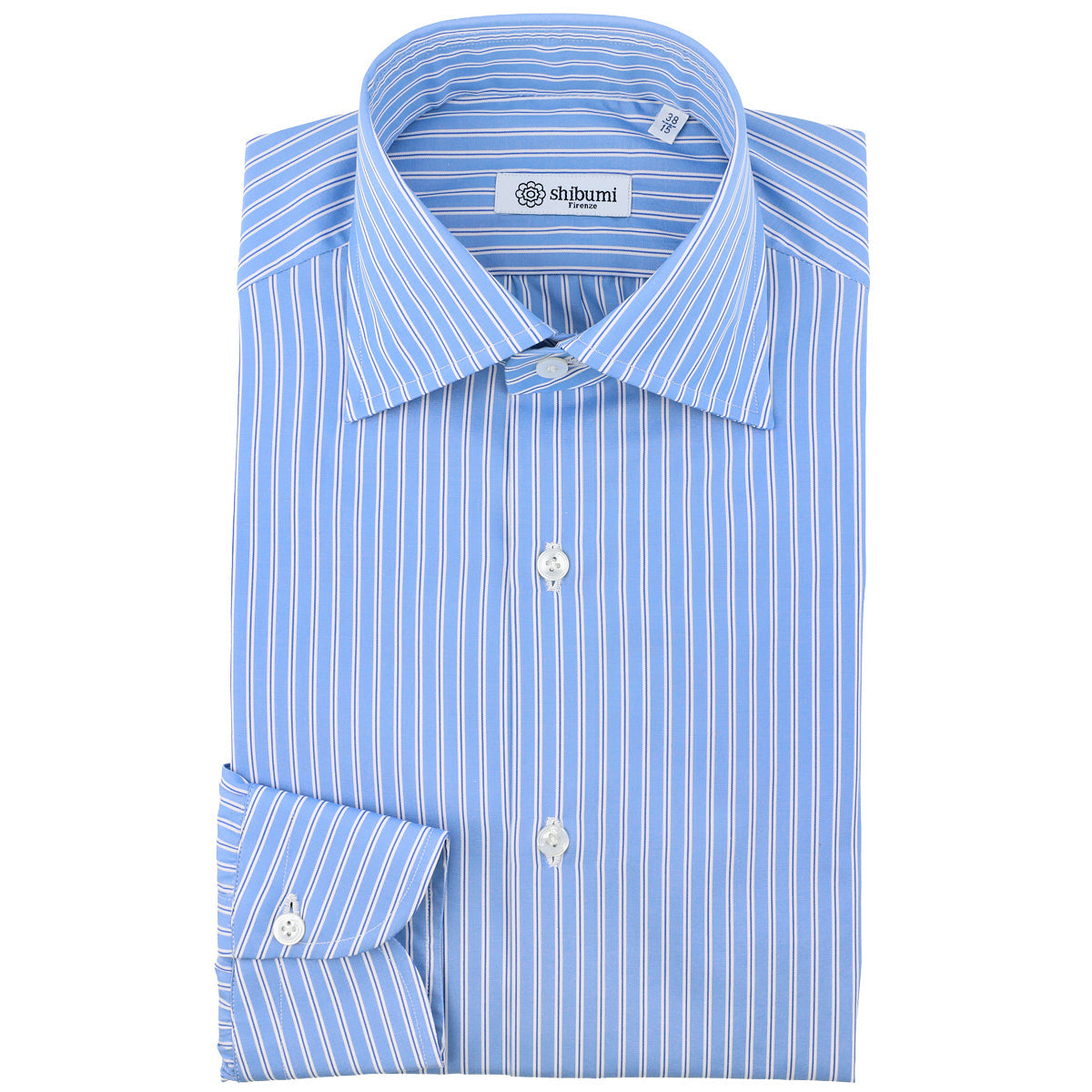 Poplin Semi Spread Shirt Halo Stripe