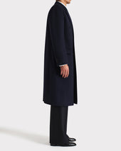 Manteau Crois En Serg De Laine Bleu Marine
