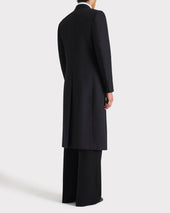 Manteau Droit En Tweed De Laine Thornproof Anthracite