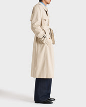 Trench Coat En Gabardine De Poly Coton Recycl Beige Mastic
