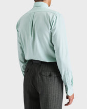 Chemise Col Large Boutonn En Pinpoint De Coton Menthe