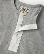 Vintage Short Sleeve Henley T-Shirt - Gray
