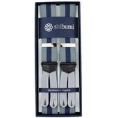 Barathea Braces - Grey / Navy