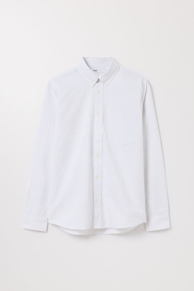 Stripe Oxford Shirt Organic Cotton Button Down Asket