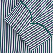 Green And Blue Stripe Cotton Arnold Gown
