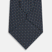 And Cream Circle Silk Tie