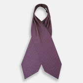 Lilac And Violet Micro Dot Silk Cravat