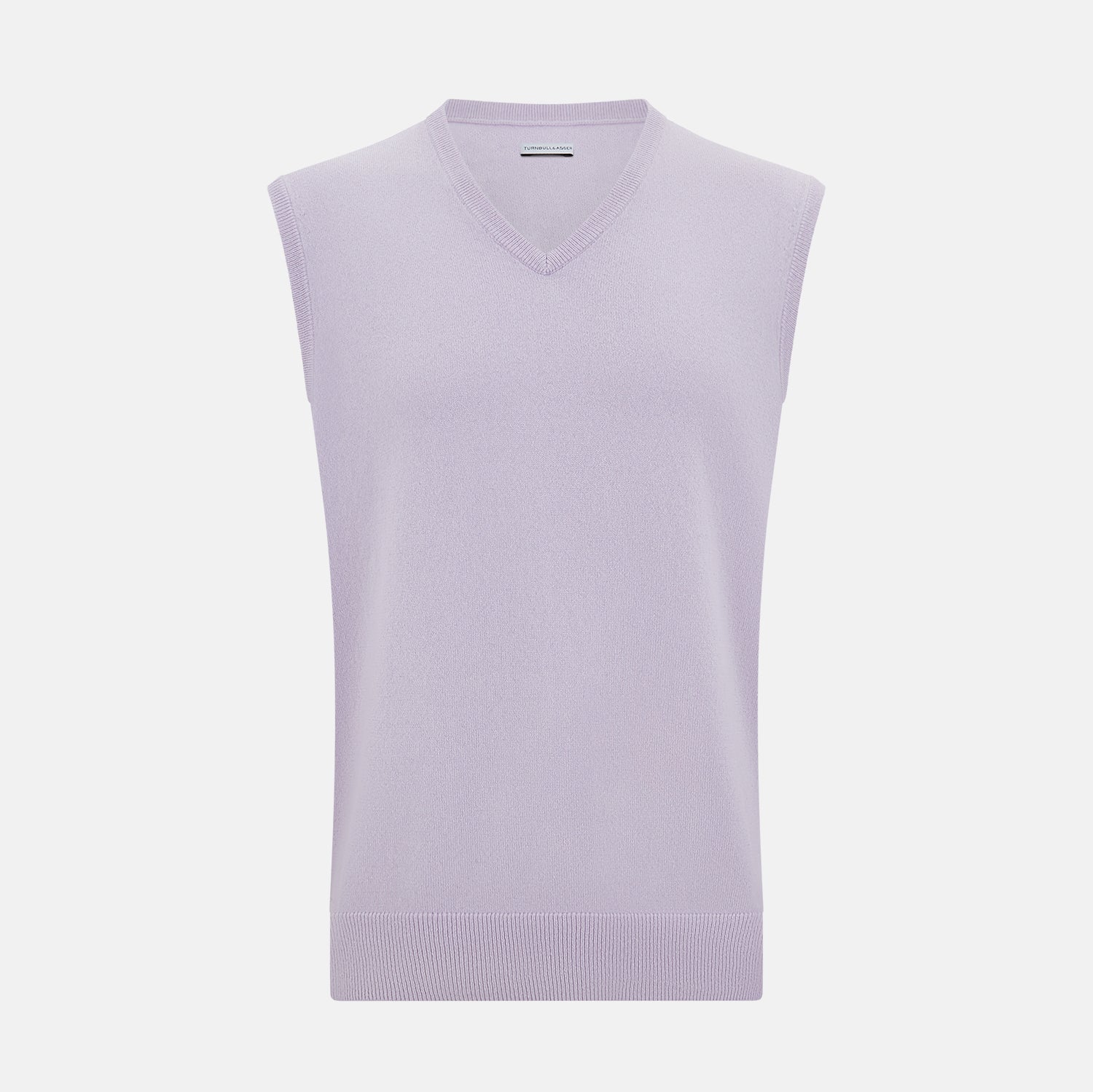 Lilac Cashmere V Neck Vest